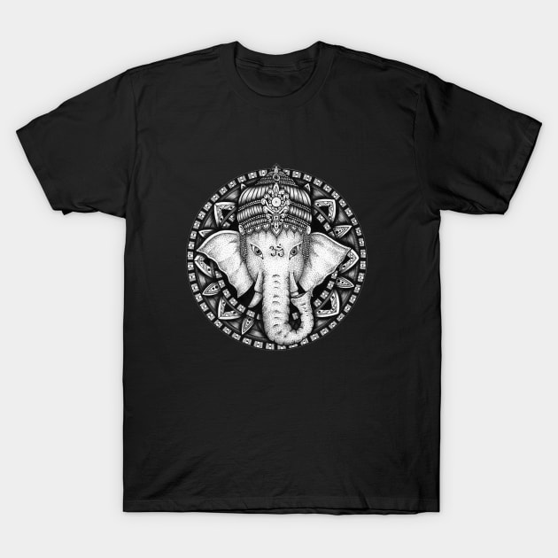 Ganesha Mandala T-Shirt by Litedawn